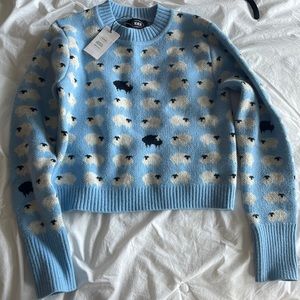 Cider sheep sweater. Light blue. Brand new with tags